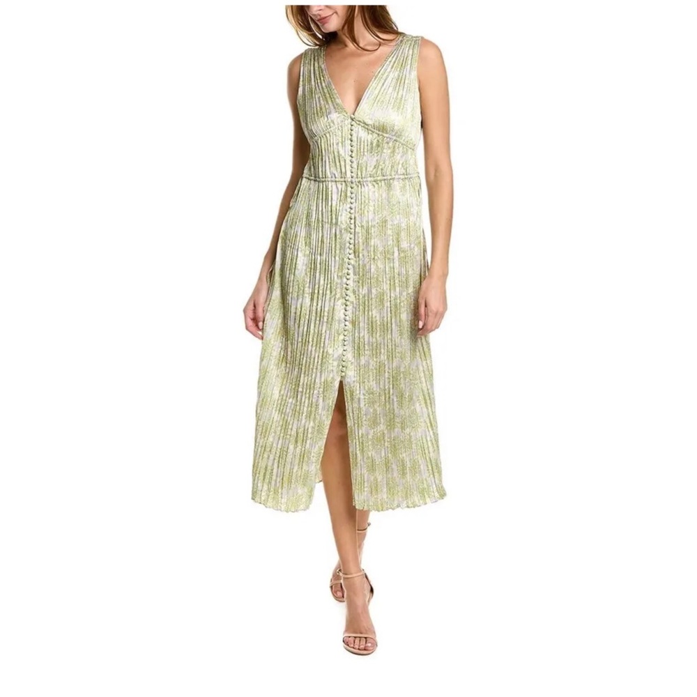 Rebecca Taylor Women's Astera Fleur Button Front Midi Dress